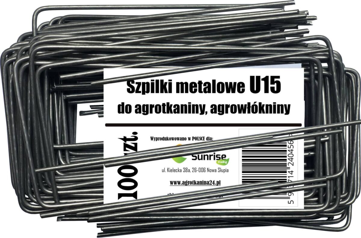 Szpilki do agrotkaniny TYP-U 100szt. STALOWE - obrazek 2