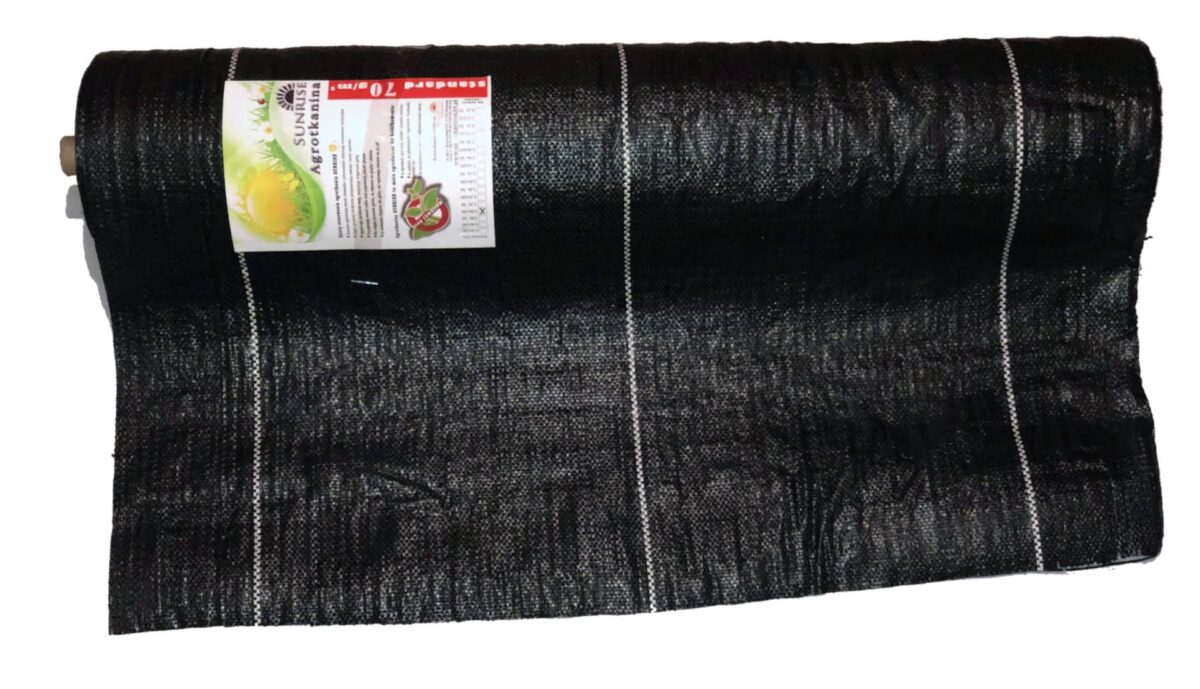Agrotkanina Czarna 70 g/m² UV Standard 1,1 x 50m SUNRISE – Mata Antychwastowa Ogrodnicza Pod Korę - obrazek 5