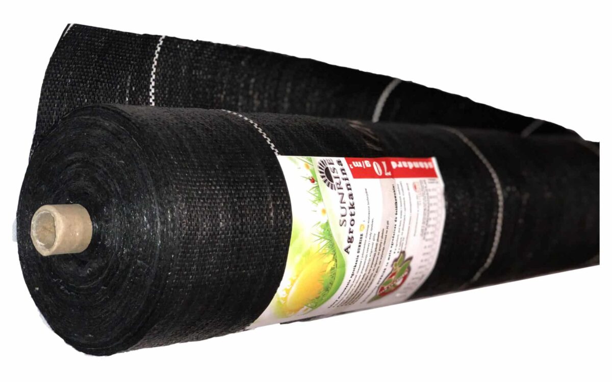 Agrotkanina Czarna 70 g/m² UV Standard 1,1 x 50m SUNRISE – Mata Antychwastowa Ogrodnicza Pod Korę - obrazek 8